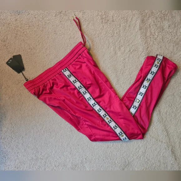 A/X Armani Exchange Pink Tracksuit Jogger Set Button Down Pants XL NWT - Picture 3 of 9